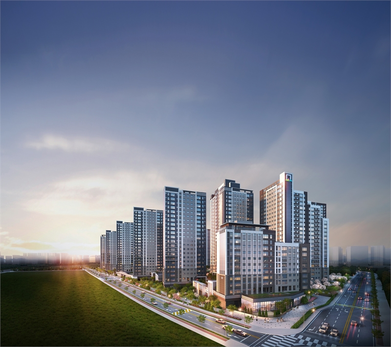 동부건설은 인천광역시 서구 당하동 693번지 일원(검단지구 AB8블록 공동주택 건설사업지)에 조성하는 ‘검단 센트레빌 에듀시티’를 9월 분양할 예정이다.[투시도=동부건설]