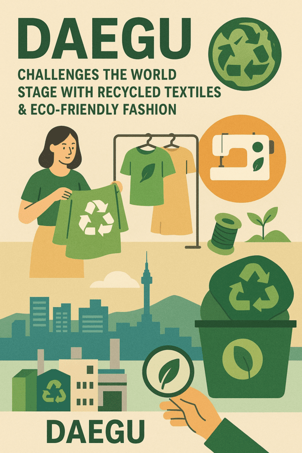 대구시는 염색산단 재생과 환경설비 고도화, 기업은 GRS(글로벌 리사이클 인증) 확대와 디지털 프린팅 도입으로 글로벌 공급망 규제에 대응하며,  산업 전반 의 지속가능 전환을 이끌고 있다.[이미지=나눔경제뉴스]