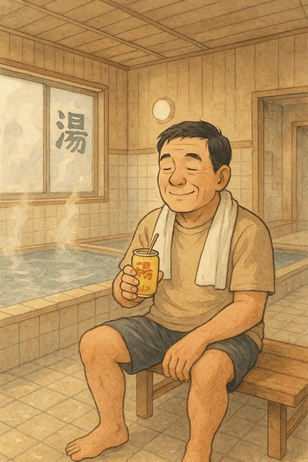 목욕이 끝나면 아버지는 항상 바나나 우유를 사주셨습니다. 목욕탕 입구에서 파는 바나나 우유에 빨대를 꽂아 한 모금 마실 때 느껴지는 달콤함은 지금도 잊을 수 없습니다.[이미지=AI제작]