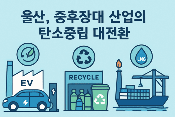 울산은  2025년을 기점으로 자동차·석유화학·조선 등 중후장대 산업이 구체적인 수치 목표를 설정했다.[이미지=AI 제작]