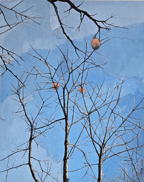 가을이 머문자리, 69x87cm, 수묵담채,2025.[그림=이상표 화백]