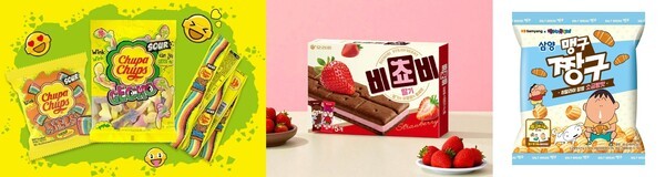  간식류도 직장인 ‘기분전환 아이템’으로 주목받고 있다.(왼쪽부터) 농심, 오리온, 삼양식품.[사진=각사]