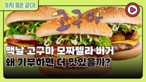 [가치 혹은 같이] 맥날 고구마 모짜렐라 버거, 왜 기부하면 더 맛있을까?