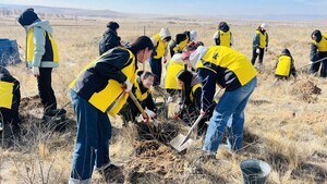 오비맥주, '몽골 카스 희망의 숲’ 조림 16년째 전개