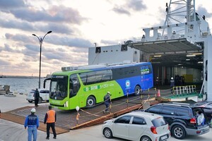 롯데웰푸드 ‘닥터자일리톨버스’, 200km 뱃길 넘어 울릉도 상륙