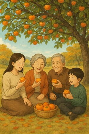 [배태훈의 두 글자] 대봉, 감나무 아래 가족의 기억